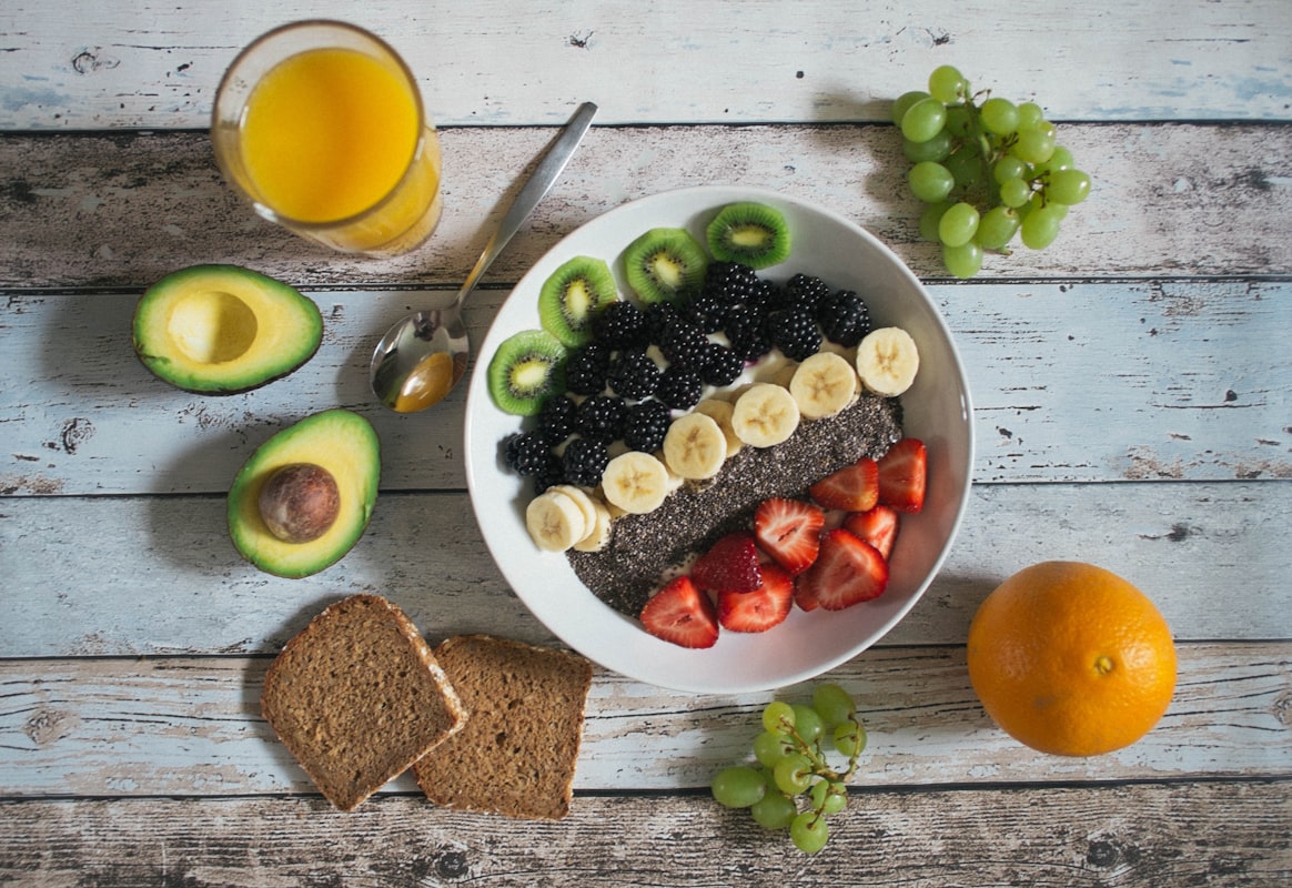 Fresh smoothie bowl with berries
